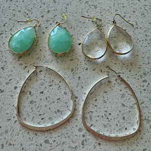 Anthropologie earrings, three pairs